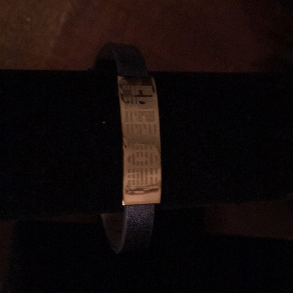Rustic Cuff Gold and Navy Freedom Bracelet
